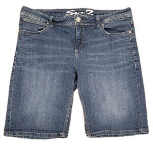 Denim Shorts Long Bermuda Womens Size 14 Seven7 Jeans Brand